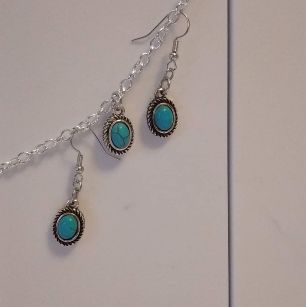 Turquoise Necklace and Earring set